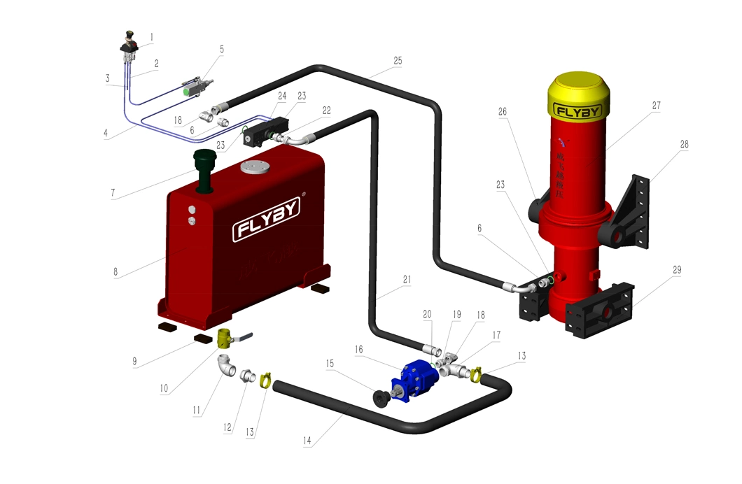 Hyva Type Original Quality Safety Valve Multiple Hydraulic Directional Valve (P40DQ-3OT) with Excellent General Performance